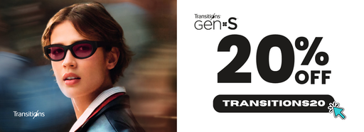 Transitions Gen S 20% OFF - Cupón TRANSITIONS20